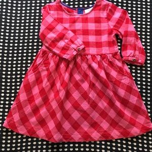 NWOT Hanna Andersson Soft Flannel Check Dress 110